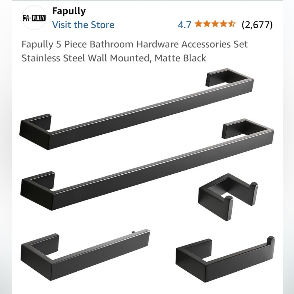 NIB Modern Bathroom Hardware Set